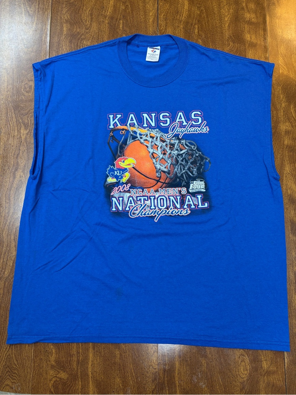 Jerzees Royal Blue Kansas Jayhawks 2008 National Champions Tank Top